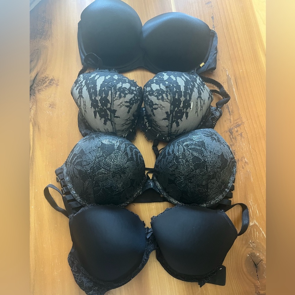 Victoria's Secret Black Lace Bra Collection